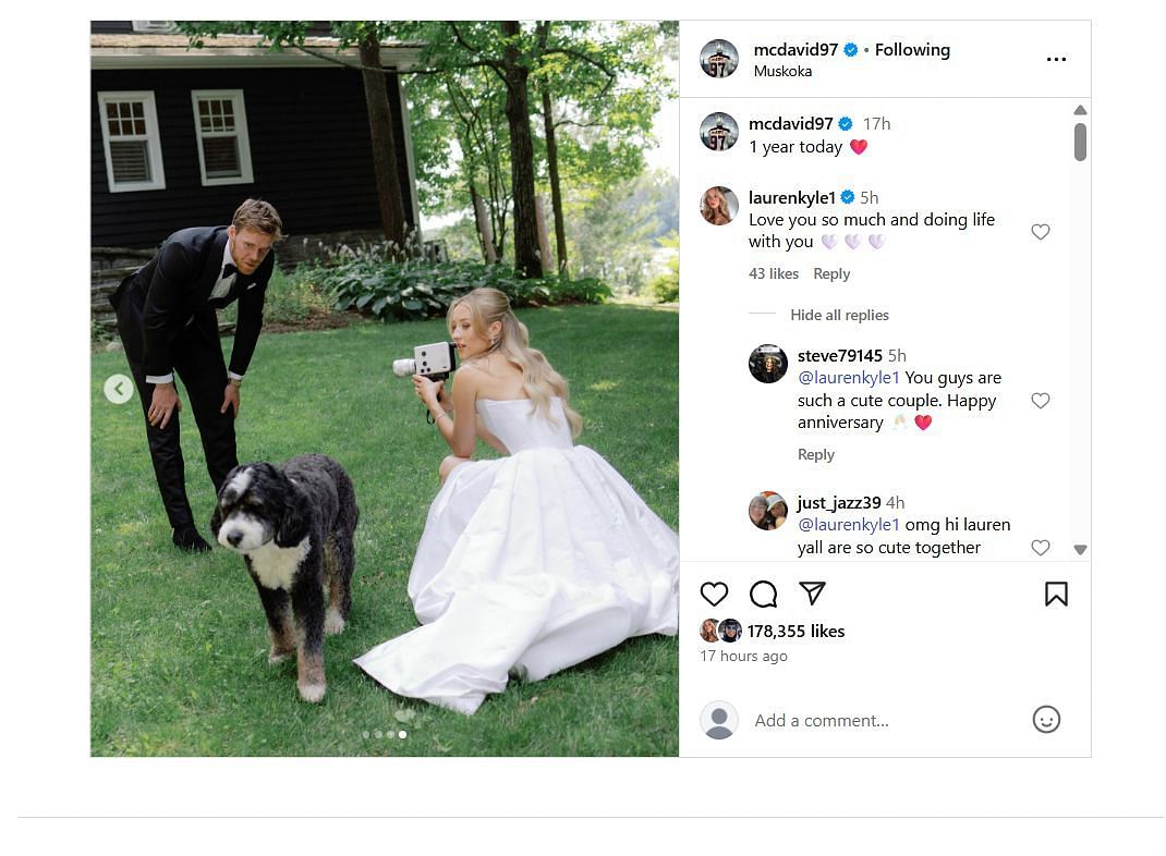 via Instagram/@mcdavid97